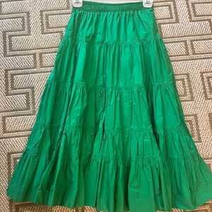Maeve green maxi skirt Anthropologie